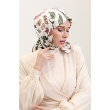 Desenli Eşarp 70289-06 Yeşil Vizon