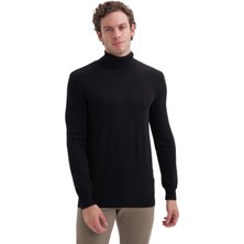  Pamuk Kumaş Slim Fit Basic Tam Balıkçı Kazak