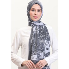 Desenli Soft Şal 70267-12 Füme