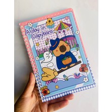Capybara Kapibara Defter Spiralli Çizgili