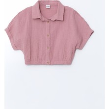 Lc Waikiki Yeni Sezon Kısa Kollu Müslin Kız Çocuk Gömlek