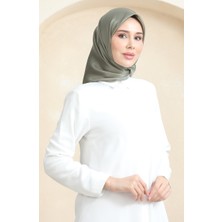 Düz Kristal Eşarp 70252-20 Açık Haki Yeşil