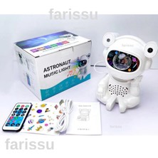 farissu Astronot Yıldız Projeksiyon Gece Lambası - Bluetooth Hoparlörlü & Uzaktan Kumandalı Gökyüzü Projektörü