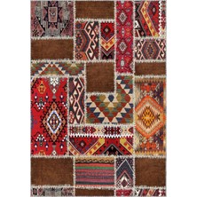 Aren Halı Antoni Patchwork Multi Polyester ve Pamuklu Yıkanabilir Kaydırmaz Taban Dijital Baskı Halı
