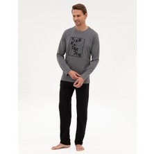 Pierre Cardin Erkek Koyu Gri Pijama Takımı 50322653-VR080