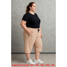 BSBYN-2325-BATTAL Beden Bayan Düz Kapri