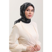 Kehribar Eşarp 70290-11 Siyah Gri