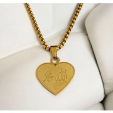 Allah Yazılı Çelik Kolye Ucu