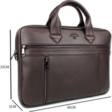 Unisex Kahverengi 14 Inç Evrak ve Laptop Çantası