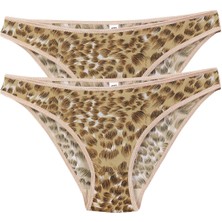 Akbeniz Kadın Leopar Desenli 2'li Slip