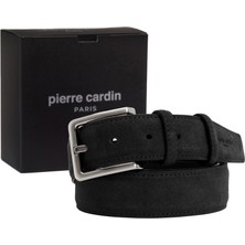 Pierre Cardin Siyah Suet Deri Erkek Kemeri (En 3,5 cm) PC1009S5S
