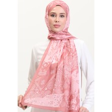 Desenli Soft Şal 70267-11 Gül Kurusu