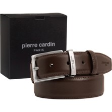 Pierre Cardin Kahve Deri Erkek Kemeri (En 3,5 cm) PC2209KV3K