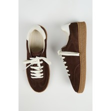 Krähe Palminteri 2 Erkek Hakiki Deri Bağcıklı Kahve-Ekru Sneakers