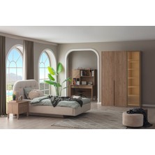 Doressa Almelo Genç Odası Takımı Ceviz Renk Modern Tasarım Yonga Levha Malzeme