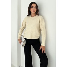 Kadın Örgü Kalın Triko Kazak – Yumuşak & Günlük Stil