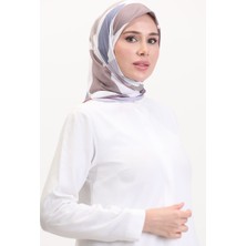 Desenli Soft Eşarp 70246-07 Lila Bej