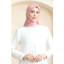 Düz Kristal Eşarp 70252-10 Yavruağzı