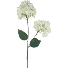 Yapay Çiçek Ortanca 90CM 2toplu Beyaz Tek Dal Kumaş Çiçek Uzun Dal