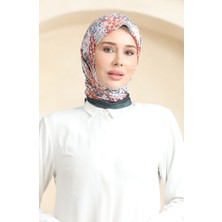 Desenli Soft Eşarp 70260-02 Füme Turuncu