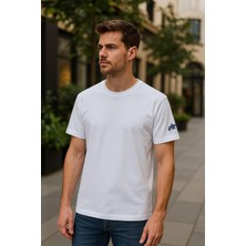 Erkek Bisiklet Yaka Basic Düz Kısa Kollu Gri T-Shirt