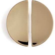 System 4716 Yarım Daire Kulp Oval Gold Renk Tek Adet 32 mm