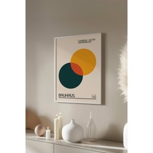 Bauhaus Serisi Beyaz Çerçeveli Poster, Tablo No:22