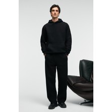 Grimelange BENSON Erkek Kordonlu Lastikli Bel Relaxed Fit Siyah Eşofman Altı