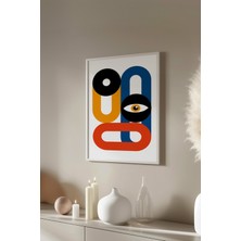 Bauhaus Serisi Beyaz Çerçeveli Poster, Tablo No:2