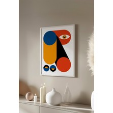 Bauhaus Serisi Beyaz Çerçeveli Poster, Tablo No:5