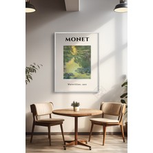 Claude Monet Serisi Beyaz Çerçeveli Poster, Tablo Duvar Dekoru No:12