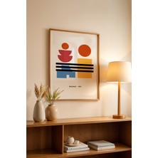 Bauhaus Serisi Ahşap Çerçeveli Poster, Tablo NO:107