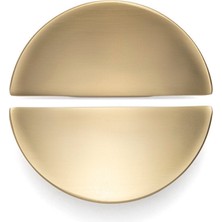 System 4716 Yarım Daire Kulp Oval Gold Branch Renk Tek Adet 16 mm