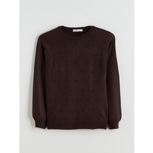 Lc Waikiki Yeni Sezon Bisiklet Yaka Çiçekli Kadın Triko Kazak