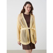 Lc Waikiki Yeni Sezon Şal Yaka Ajurlu Kadın Triko Hırka