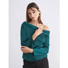 Lc Waikiki Yeni Sezon Kayık Yaka Saten Bluz