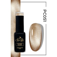 Cr-Oje Kalıcı Oje Korean Cat Eye, Inci Tanecikli Manyetik Cat Eye / Kedi Gözü PC051 (12 ML)