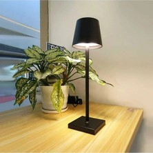 CATA CT-8437 Şarjlı Dokunmatik LED Masa Lambası 3 Renk Ayarlı Dimmerli Dekoratif Siyah