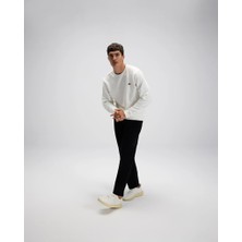 Ellesse EM579-OF Erkek Sıfır Yaka Beyaz Sweat