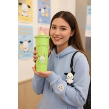 Sanrio Lisanslı Pipetli Paslanmaz Çelik Matara 800ML (Pochacco)
