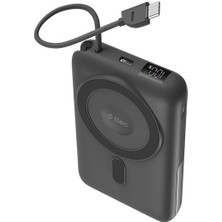 Recharger M LCD 10.000MAH Magsafe Uyumlu Pd 20W Usb-C Dahili Kablolu Stantlı Taşınabilir Powerbank