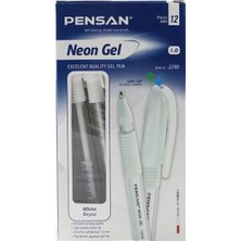 Pensan Jel Kalem Neon Beyaz 12'li Kutu