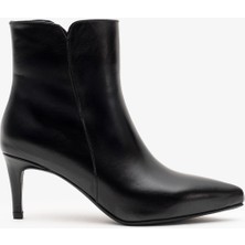 Louis Cardy Lando Siyah Deri Kadın Topuklu Bot