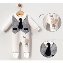 Sahte Yelekli Uçaklı Ayı'lı Bebe Erkek Tulum