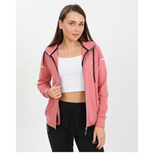 Fors Life Kapüşonlu Kadın Eşofman Takımı 2'li Set Pembe Dalgıç Malzeme Tüm Sezonlar İçin Şık Tasarım