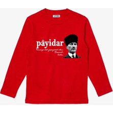 Uzun Kollu Payidar Baskılı Atatürk Pamuklu Çocuk T-Shirt