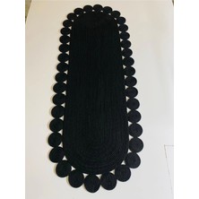 Özcan Tasarım Oval Jüt Halı - Oval Hasır Halı - Şekilli Hasır Halı - Modern Jüt Halı
