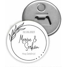 Kişiye Özel Açacaklı Düğün Magnet - Nişan Magnet - Söz Magnet ( 25 Adet )