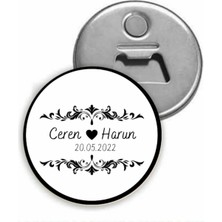 Kişiye Özel Açacaklı Düğün Magnet - Nişan Magnet - Söz Magnet ( 25 Adet )