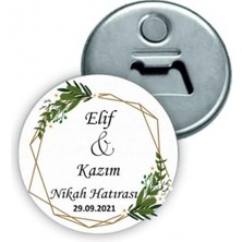 Kişiye Özel Açacaklı Düğün Magnet - Nişan Magnet - Söz Magnet ( 24 Adet )